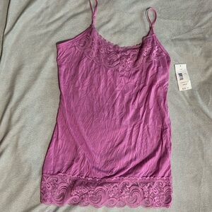 Pink lace cami